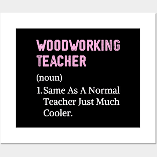 Funny female high school woodworking teacher Posters and Art